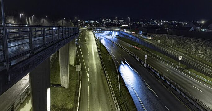 Timelapse of E39 road in Stavanger.