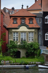 Historisches Bauwerk in der Altstadt von Bamberg, Franken, Bayern