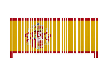 World countries. Bar code decorative on white background. Made in Spain