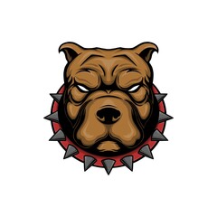 bulldog head vector illustration