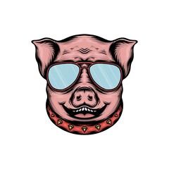 head pig vector illustration
