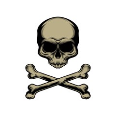 skull and crossbones vector illustration
