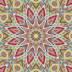 3d effect - abstract fractal star shape pattern