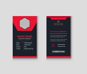 Corporate official id card design professional business identity card design with image