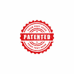 Patented grunge stamp seal icon vector illustration