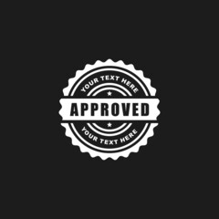 Fototapeta na wymiar Approved stamp seal icon vector illustration