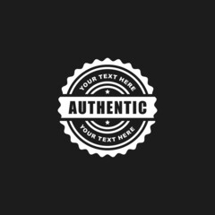 Authentic stamp seal icon vector illustration