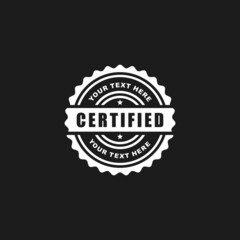 Certified stamp seal icon vector illustration
