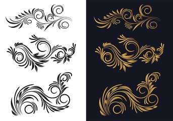 Ornamental creative floral decorative set design