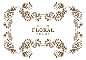 luxury decorative floral frame design