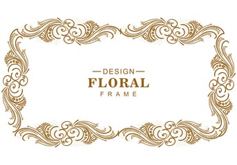 Decorative artistic floral frame design