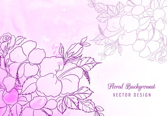 Modern decorative pink flowers background