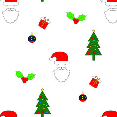 New year pattern with santa claus.