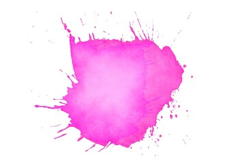 Hand drawn pink soft watercolor splash design