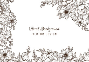 Decorative wedding floral background