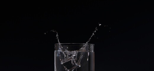 water pouring into glass