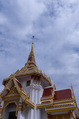 Buddhist temple Was on Sukhumvitt Rd BKK Bangkok Thailand, vivid lush colours if the buildings are glorious