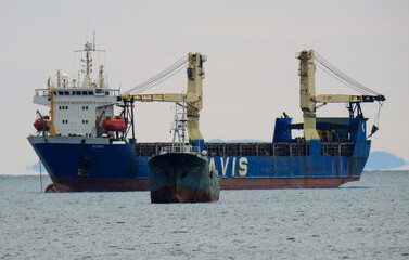 cargo ship in port