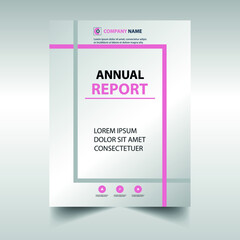 Rose red geometric business annual report flyer design template
