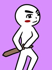 cute cartoon on purple background