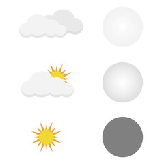 Illustration vector design of photochromic lens comparison.