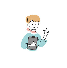 ビジネスウーマン　バインダー