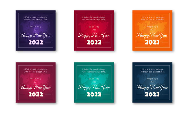 New Year 2022 - Instagram Post Vector Design