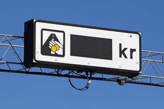 A Stockholm road toll sign