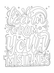 Fototapeta premium motivational Quotes coloring page .love Quotes coloring page.