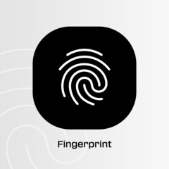 Fingerprint icon for unlock screen, touch ID