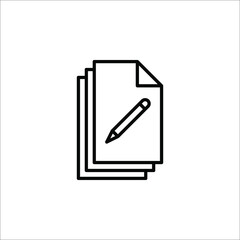 Edit file icon, note, sign up icon vector illustration