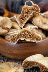 dried ripe and sweet yellow figs