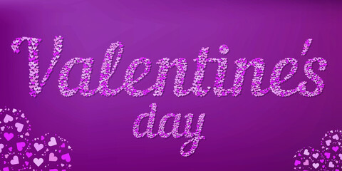 Valentine's Day design against pink background