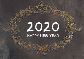 2022 Kalk board happy new year historic ornament B