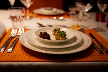 Luxury dinner on Christmas Eve