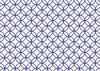 七宝　七宝つなぎ　和柄　背景　模様　紺