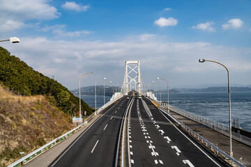 大鳴門橋の徳島側通行道路