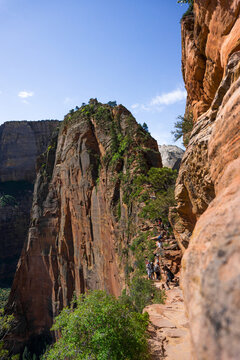 Top of the Angels Landing in the Zion National Park, Utah, USA