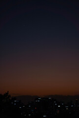 time clouds over the city
