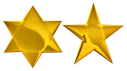 gold star on white background