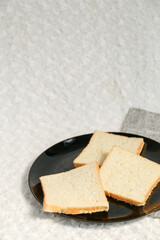in toasted bread whole. White bread toast slice.	

