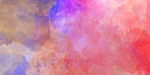 Abstract watercolor design wash aqua painted texture close up, grungy colorful background, abstract colorful watercolor texture Hand drawn vector design . Pastel colorful watercolor banner. Splashes. 