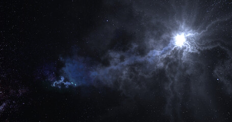 3D illustration of black holes, supernova, stars, nebula and space wonders.
