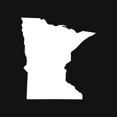 Minnesota map on black background
