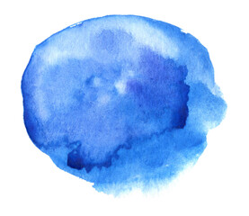 Blue watercolor background, artistic element for banner, template, print and logo
