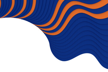 Abstract 3D Wavy Striped Backgrounds  - Blue and Orange
