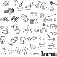 チョコレシピイラスト（線）