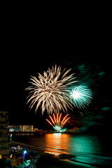 Fireworks over the water