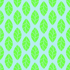 Fototapeta premium geometric seamless pattern floral with abstract leaves