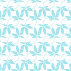 geometric seamless pattern floral with abstract leaves